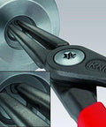 Knipex 00 20 01 V02 Circlip Snap Ring Pliers Set 6 Piece Pro Grade Hand Tool Kit in use on a metal component