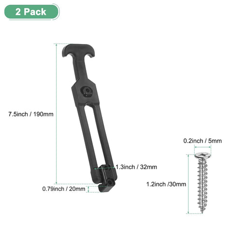 2 Pack T Handle Rubber Draw Latches 7.5 Inch Flexible Hood Latch Kit With Screws Durable Rubber Hasp For Tool Box Golf Cart Truck
