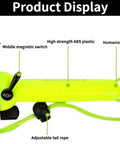 Underwater Dive Light 180LM LED Flashlight featuring aluminum head, magnetic switch, ABS body, and tail rope for scuba and snorkeling.