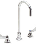 Vandal Resistant Gooseneck Faucet With Hooded Blade Handles Red And Blue Indicators Chrome Finish Built To Last Standard Flow Aerator