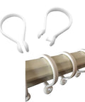 Plastic Openable Curtain Hooks 34mm Ring Clip Hanger Set For Drapery Rods Bath Shower Window Blind Easy Clip Loop Buckle