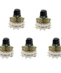 Two Pole Eleven Throw Rotary Switch Kit With Double Deck Band Channel For Radios And TVs And Industrial Gear Panels Metal And Plastic Five Pack Model KCT 2x11