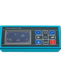 Heavy Duty Digital Surface Roughness Tester Featuring Rapid Charge Display For 14 Parameters With Dead On Readings and a Rock Solid Plug And Play Workflow For Techs - close-up of the gauge's screen and buttons.
