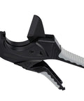 PVC Pipe Cutter 33mm Opening Heavy Duty Handheld Plastic Tube Cutter For PVC And Drainage Pipes Pro Grade DIYers Portable, Precise And Effortless Cutting Tool For Tight Spaces And Burr Free Cuts Every Time shown in black plastic with gray grips.