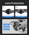 Lens Cap Replacement For Avata 360 Drone Protective Cover Scratch Resistant Dust Proof Lens Protector Pro Grade Clip On Shield made from PC material, demonstrating lens anti-scratch and anti-fouling protection.