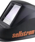 Lightweight Welding Helmet With ADF Auto Darkening Filter Extra Large Blue Lens Ergonomic Ratchet Headgear Black and Orange