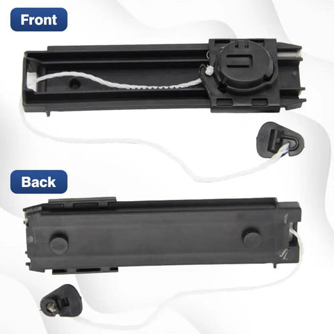 Built Tough No Slam Glove Box Door Damper Struts For Jeep Grand Cherokee And Dodge Durango 2011 To 2020 front and back view of the black strut.