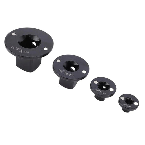 Ultra Low Profile Impact Socket Adapter Set For 1/4 To 3/8 3/8 To 1/2 And 1/2 To 3/4 Drive Sizes With Stubby Ratchet Reducer Conversion Kit black metal adapters