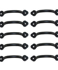 4 Inch Zinc Alloy Refined Antique Pull Handle For Wardrobe Cupboard And Drawer Furniture In Black Finish, Pack Of 10 Handles