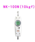 Analog Push Pull Force Tester Tension Meter Dynamometer For Accurate Compression Testing, 0 To 10 Kgf Range NK-100N, High Precision 1 Percent Full Scale, Center Axis Travel, Great For Lab And Shop., white analog force gauge with hook and dial