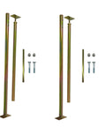 ZANURA 59–100 in adjustable floor-to-wall jack posts, zinc-plated steel with base plates; 2-pack.