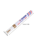 Six Pack Gold Oil Based Paint Markers For Tombstone Restoration And Memorials, Waterproof And Weatherproof, shown in dimension view.
