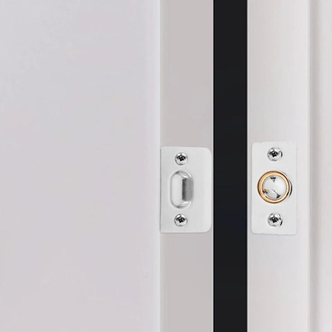 Adjustable Closet Door Ball Latch Hardware Set For Wooden Doors In Copper And Stainless Steel DIY Friendly Easy Install