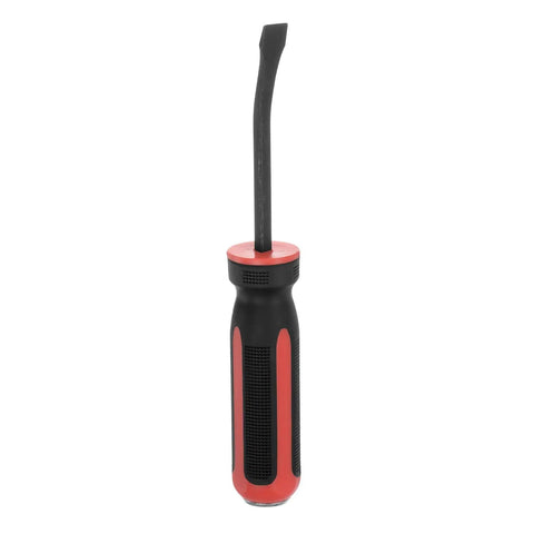 8 Inch Angled Tip Pry Bar Built Tough With CRV Steel Curved Screwdriver Pry Tool Strike Cap Non Slip Grip For Lifting And Prying In Tight Spots