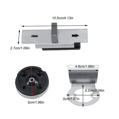 Zinc alloy stainless steel privacy door lock bolt with red/green indicator; includes strike plate and turning knob.