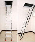 Top Tier Electric Pull Down Attic Ladder Retractable Ceiling Staircase in matte black, 70x120cm, showcasing foldable loft access.