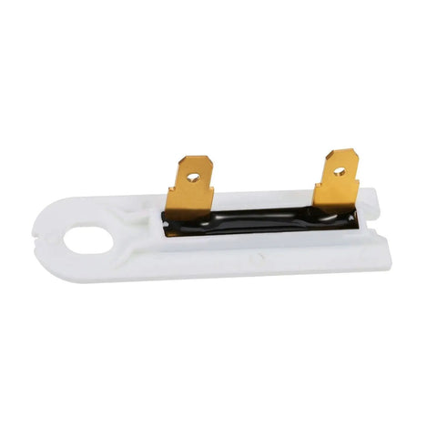 White component from 279769 Dryer Thermal Cut Off Kit with gold contacts, part of the 3387134 Thermostat and 3392519 Thermal Fuse set
