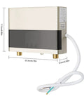 Top Tier Tankless Electric Water Heater With 110V Hot Water Delivery Featuring A Sharp Digital Display And Adjustable Wattage For Kickin Rapid Heating, compact wall-mounted design.