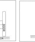 Heavy Duty Gold Door Stop With Strong Magnetic Catch Prevents Slamming No Drill Needed For Wall Mounting side view diagram