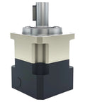 TOSEASTARS planetary gearbox speed reducer 10:1 ratio with 14mm shaft, beige upper housing and dark base, front view