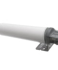 Essential Easy Clear Water Filtration System With 10000 Gallon Capacity, single stage filter with gray cap and mounting bracket.