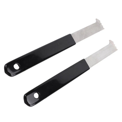 2 Pack Paver Puller Tool With Micro Teeth Joint Scraper And Gripper Slots For Lifting And Removing Pavers, steel handle
