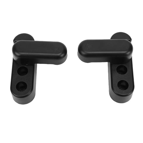 Kickass 180 Degree Rotating RV Table Lock Clip With Wicked Strong Steel Buckle For Thick Panels And Camper Trailers, black plastic fasteners.