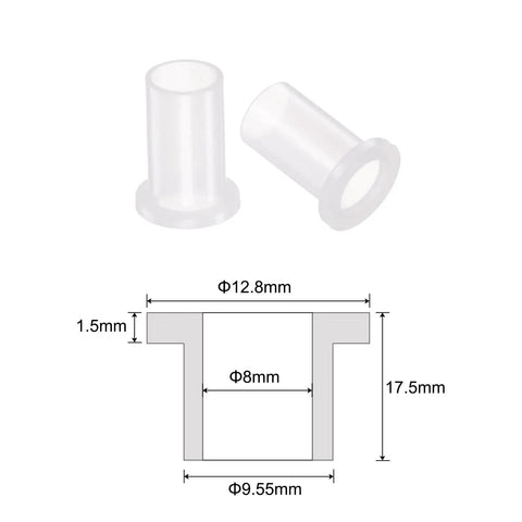 Heavy Duty Nylon Flange Bushings Engineered For Kickass Load Handling And Smooth Sliding Motion, showing dimensions and design.
