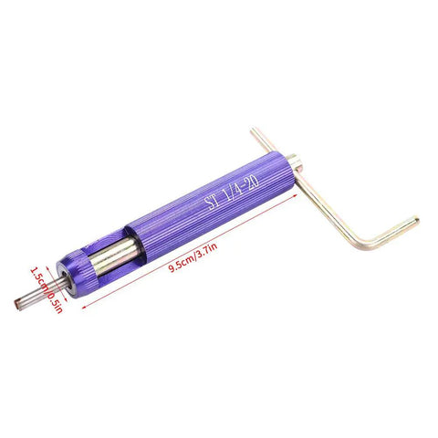 50 Piece Stainless Steel Thread Insert Set For Aluminum And Magnesium Repairs Heavy Duty Kit That Reinforces Weak Threads Boosts Joint Strength Prevents Stripped Holes In Low Strength Metals, purple 1/4-20 insert tool