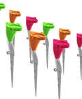 Premium Adjustable Golf Tee Set for Long Drives with 5 Degree Launch Angle, High Visibility, 20mm Head, 9 Piece Tees in 3 Colors