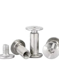 Top Shelf 100 Piece M3 And M4 Chicago Binding Bolts Crafted From Gnarly 304 Stainless Steel smooth threads for crafting.