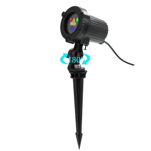 Outdoor RGB Laser Lights Projector For Christmas Decorations Waterproof Garden with stake and adjustable angle for holidays