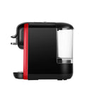 Compact Automatic Espresso Maker With Instant Thermo Block Heating And Stainless Pro Pump side view showing sleek design.
