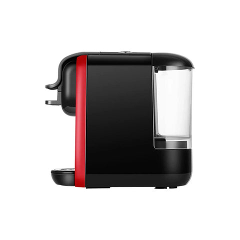 Compact Automatic Espresso Maker With Instant Thermo Block Heating And Stainless Pro Pump side view showing sleek design.