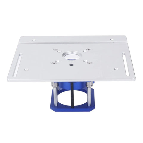 Heavy Duty Aluminum Router Lift Plate Kit With Precision Insert Base For Woodworking Routers, 54mm height control, aluminum material.