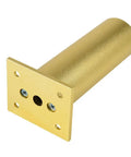 Matte Gold Round Metal Furniture Legs Adjustable Aluminum Replacement Feet for Couch Cabinet and Bed Easy Install