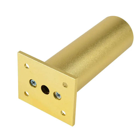 Matte Gold Round Metal Furniture Legs Adjustable Aluminum Replacement Feet for Couch Cabinet and Bed Easy Install