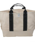 Heavy Duty Canvas Tool Bag 19 Inch Open Top Design With Natural No 6 Canvas, Reinforced Riveted Web Handles, Dual Layer Bottom