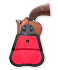 OWB Leather Paddle Revolver Holster With Retention Strap For Pietta 1858 Ace Black Powder 44 Cal 3 Inch Right Hand Quick Draw Brown Genuine Leather