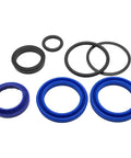 Beefy Heavy Duty Hydraulic Cylinder Seal Kit For One And Three Quarter Inch Bore And One Inch Rod, Replacement Kit For Loader Cylinders, Compatible With Select 120 125 140 145 155 160 165 Models, blue and black seals
