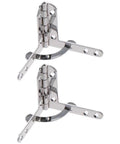 Beefy 2 Pack Silver Iron Box Hinge 90 Degree Folding Furniture Hardware Connect Mount For Jewelry Boxes Wine Boxes Wooden Craft Humidors And DIY Box Projects