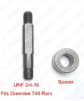 UNF 3/4-16 threaded draw stud and spacer for Hydraulic Knockout Punch And Die Set For 1/8 DIN (45x92mm)