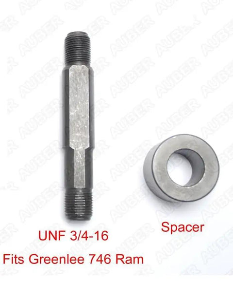 UNF 3/4-16 threaded draw stud and spacer for Hydraulic Knockout Punch And Die Set For 1/8 DIN (45x92mm)