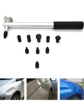 Pro Gear Legit Auto Dent Removal Kit For Paintless Ding And Hail Damage Knockout DIY Car Panel Puller Tool includes puller pen and various tips.