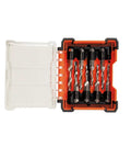 8 Piece Drill Tap Tool Kit For Aluminum Brass Copper Plastic And Mild Steel, Tap Deburr And Drill In One Step in open case