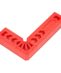 90 Degree Positioning Squares L Shaped ABS Right Angle Clamps 3.15 Inch Precision Locator For Woodworking Projects Like Picture Frames Cabinets And Box Gluing Pro Grade Handy Tool red ABS L-shaped clamp