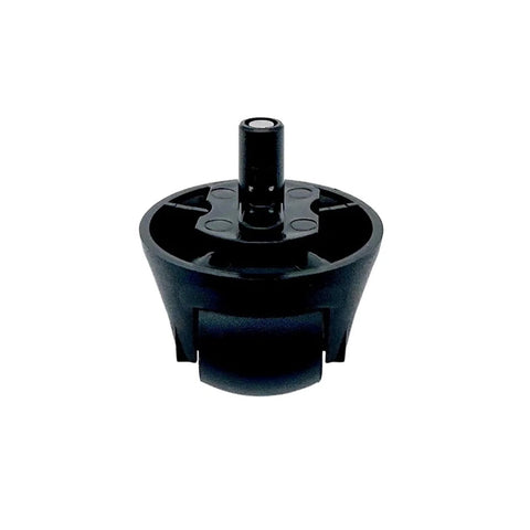Close-up of black omni-directional front caster for Roborock S9 MaxV Ultra/Slim robot vacuum.