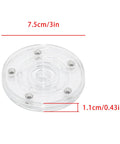 Top Tier Heavy Duty 3 Inch Clear Acrylic Lazy Susan With Hella Smooth Swivel Bearings for easy organization, 3 inch clear plate.