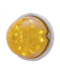 Watermelon Flush Mount Cab Light Kit With Low Profile Bezel 17 LED Dual Function Amber LED And Amber Lens, epoxy coated
