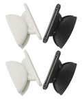 CLISPEED RV Door Catch Holder Set with nylon clips in black and white for noise reduction in motorhome entry.